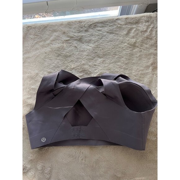 Lululemon Purple Sports Bra 36E Adjustable Crossback Straps Nylon Blend - Picture 7 of 7